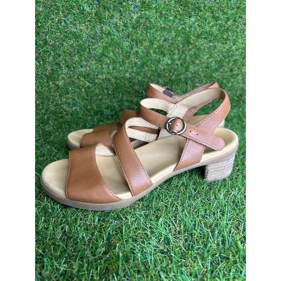 Dansko Tansy Luggage Tan Multi-Strap Sandal 39/8.5-9 - Picture 4 of 11